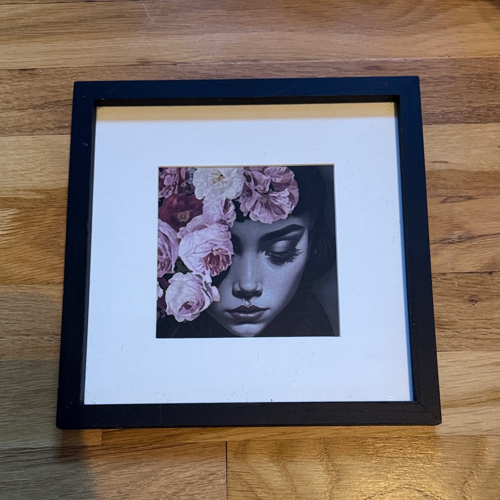 NWT Ashland Nevermore Framed Floral Portrait Art